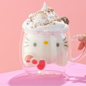 Clear 3D Hello kitty mug